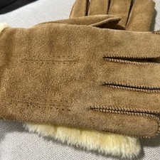 Men's Vintage Cowhide Split Leather Gloves Sherpa RARE Size Medium