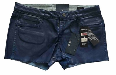 BLEULAB Reversible jean shorts NWT size 30 blue