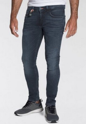 Pioneer Of Tomorrow Jeans Ethan Herren Hose Blau Slim Straight Denim Stretch L32