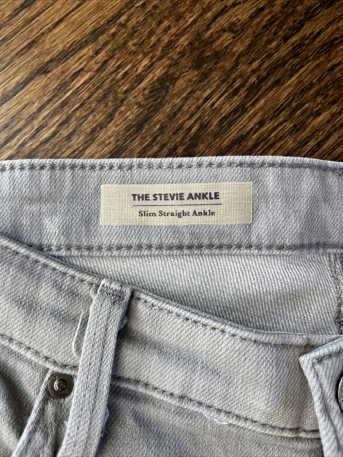 AG Adriano Goldschmied Jeans Womens 33 Gray The Stevie Ankle Slim Straight Leg - View 2