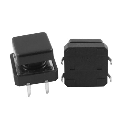 5PCS Momentary Tact Taktile Push Button Switch 12x 12mm x 13mm 4Pin DIP + Gap