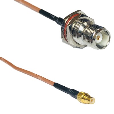 RG316 TNC FEMALE BULKHEAD to SMC MALE RF Cable Rapid-SHIP LOT