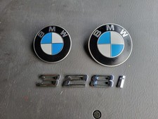 2007-2013 Bmw 328i Emblem Logo Letters Badge Hood And Rear Trunk Lid Chrome Oem