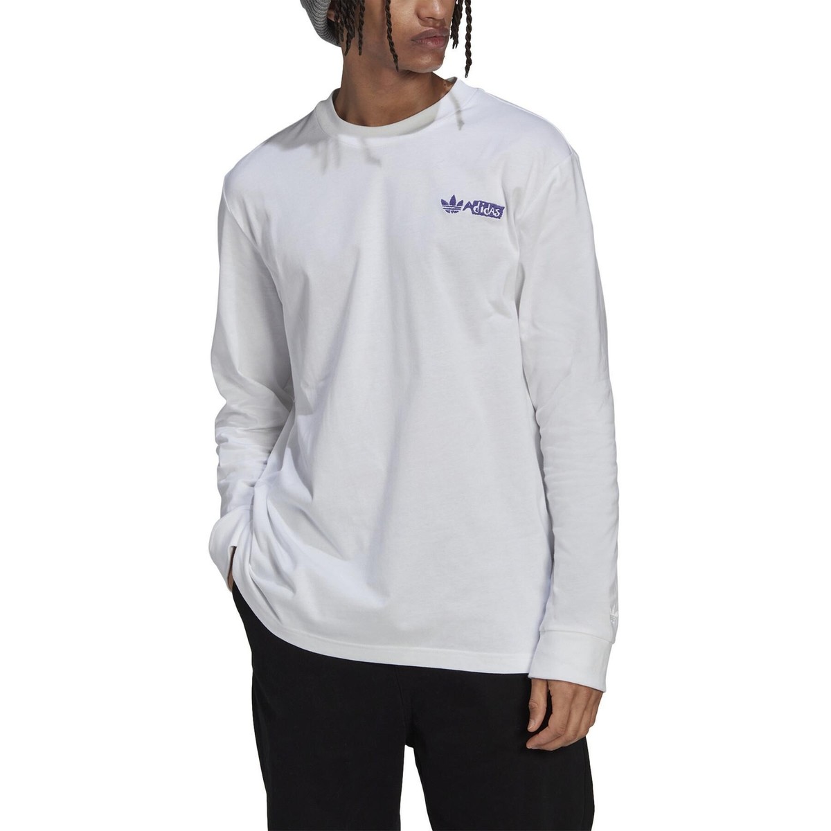 Adidas Originals Men's Long Sleeve Graphic Tee, Color Options | eBay