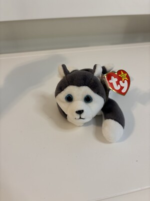 TY Beanie Baby Rare Retired 1996 Nanook Dog with Errors!