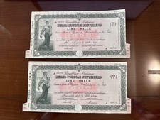 LOTTO 2 BUONI POSTALI FRUTTIFERI CONSECUTIVI LIRE 1000 TORINO settembre 1953