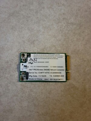 INTEL PRO WIRELESS COMPUTER 3945ABG PCIe HALF MINI WIRELESS NETWORK CARD