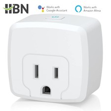 HBN Mini Smart WiFi Plug With Timer Compatible with Alexa/Google Home ETL Listed