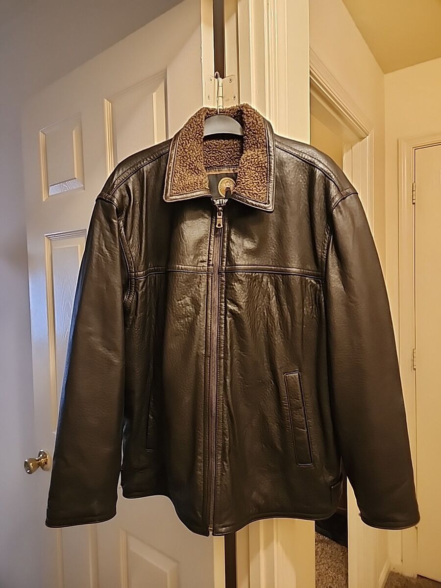 WEATHERPROOF GARMENT COMPANY Leather Coat Mid-Length, Size WEATHERPROOF GARMENT COMPANY Leather Coat Mid-Length, Size
