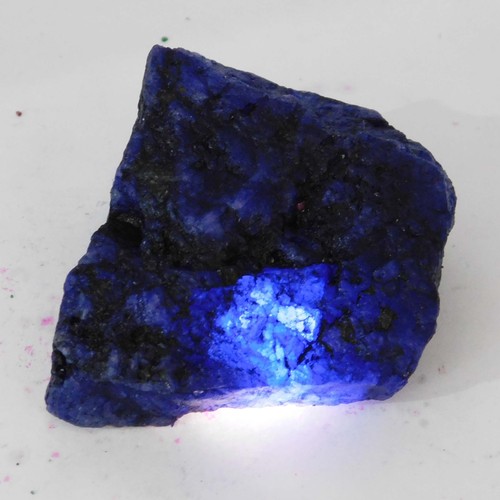 505 Ct Natural Blue Sapphire Earth Mined Huge Rough Loose Gemstone CERTIFIED - Picture 3 of 10