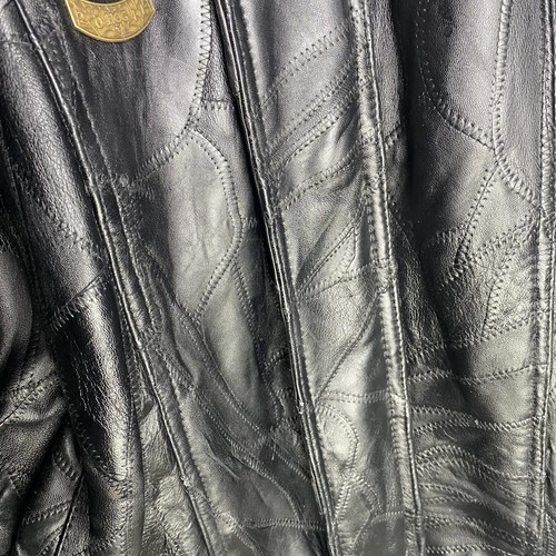 Harley Davidson Leather Jacket Mens Large Maxam Brand Motorcycle Bomber Black - Picture 9 of 16