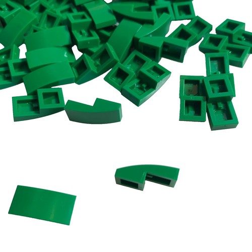 ⭐️K　緑s2 50 Pieces New LEGO Sand Green Slope 2 x 2 Curved (15068) Roofing