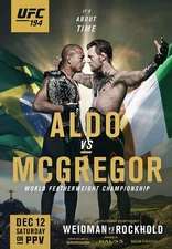 Fight Poster UFC 194 Conor McGregor vs. Jose Aldo 11X16 Weidman Vs Rockhold