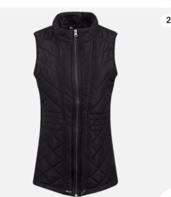 Ladies Warm Winter Wrap Jersey Panel Quilted Padded Gilet Armpit to Armpit  23''