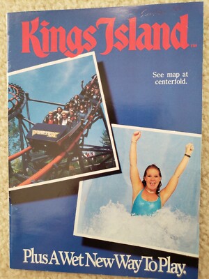 1987 Kings Island Amusement Park Brochure Pamphlet Guide Map