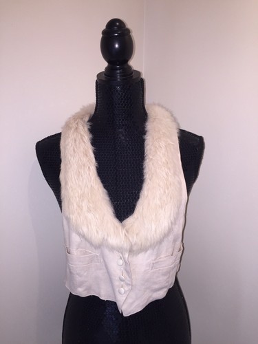 Waist Coat Jacket Fur Trim 