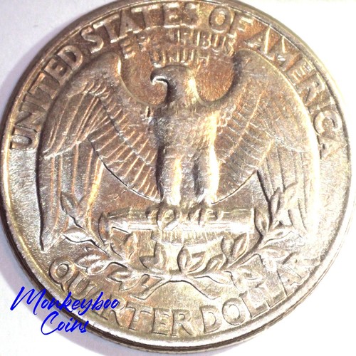 Cuarto de cuarto P Washington 1996 - troquel desgastado y líneas de flujo pesado - raro error como nuevo - Imagen 2 de 6