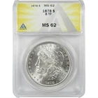 1878 8TF Morgan Silver Dollar MS 62 ANACS Uncirculated SKU:I26399