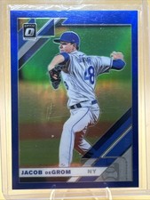 2019 Panini Donruss Optic - Jacob deGrom #19 Blue Prizm 13/75