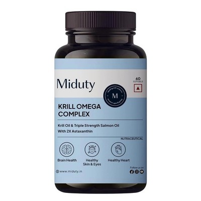 Miduty Antarctic Fish Krill Oil - Triple Strength Omega 3 Capsule - 60N