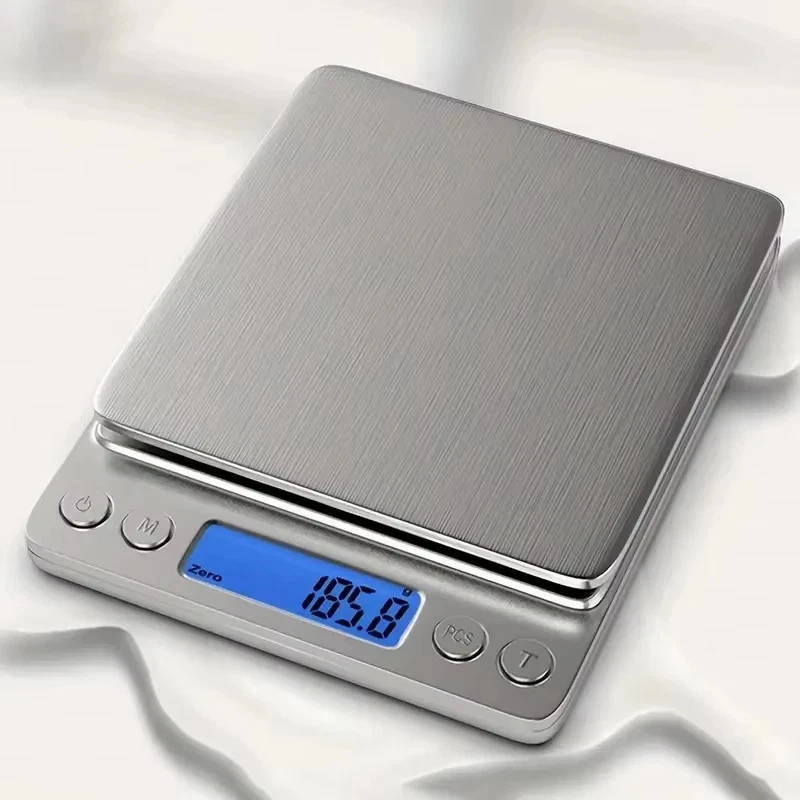 Digital Kitchen Scale 3000g/0.1g with 2 Trays Mini Pocket Scale LCD Display