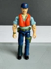 1984 Vintage Hasbro Gijoe Whale Hovercraft Pilot Cutter Action Figure Complete