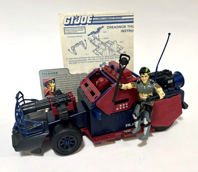Vintage 1986 GI Joe Thunder Machine Complete w/ Thrasher File Card Blueprints