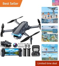 GPS Drone with Camera, 2K HD Drones for Adults, Foldable FPV Drone with GPS A...