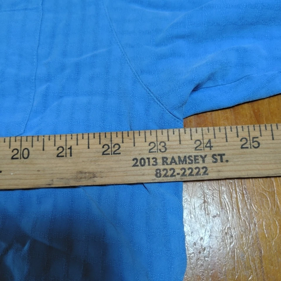 Montego Mon Para Hombre 100% Seda SS Botón Azul Talla XL Hawaiano Foto 2 de 4