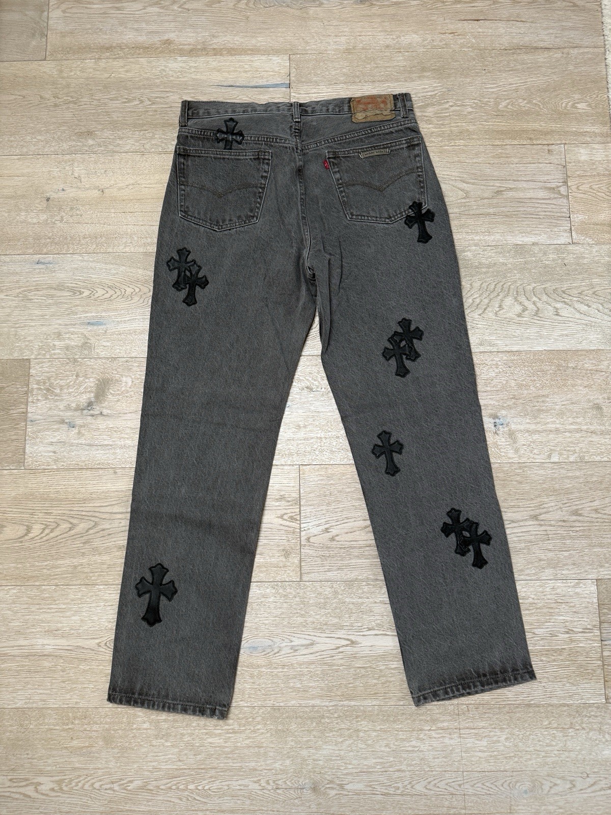 Chrome Hearts Leather Cross Patch Jeans 31 image 7