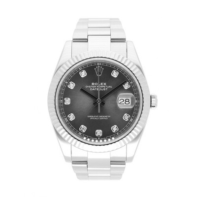 ROLEX DATEJUST 41 REF. 126334 FACTORY DIAMONDS STAHL/WEISSGOLD 2019 FULL SET...