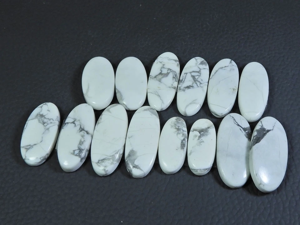 20-26 mm Natürlicher Howlith Passendes Paar Oval Lose Edelsteine 7 Paar Lot - Bild 2 von 4
