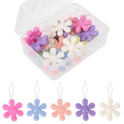 20pcs/box Flower Shape Wire Needle Threaders Needlework Thread Guide Tool