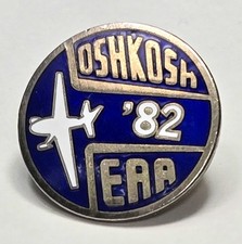 1982 Aviation Air Show Oshkosh EAA Lapel Pin Experimental Aircraft Association