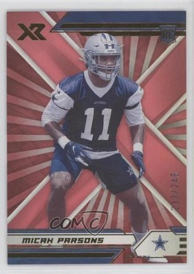 2021 Panini XR Rookies Red 233/249 Micah Parsons #112 Rookie RC 4f5