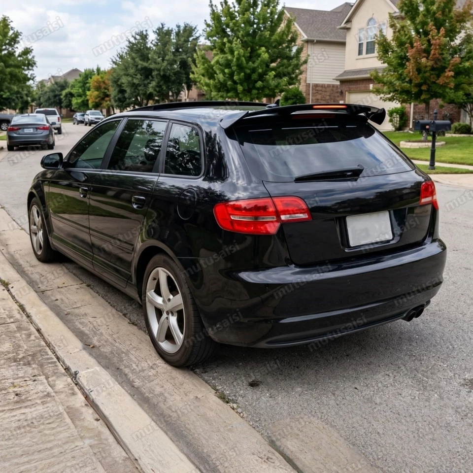 Becquet de toit universel Pour AUDI A3 Sportback 8P (noir brillant Avec lumière) - Photo 4/4