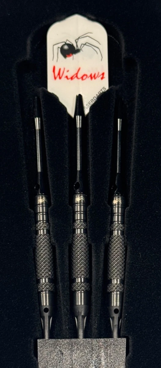 LASERDARTS　BLACK WIDOWS　20ｇ BLACK WIDOW LASER DARTS SOFT TIP 20 GRAM KNURLED NEW FREE SHIPPING