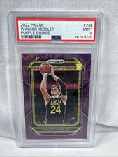 2022 Panini Prizm Walker Kessler Rookie RC Purple Choice /20 #234 PSA 9 MINT