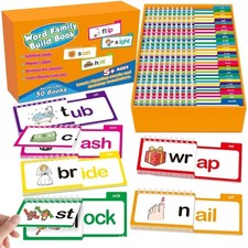 Read and Rhyme Flip Books Letter Sounds Flash Cards Word Family Flip Books