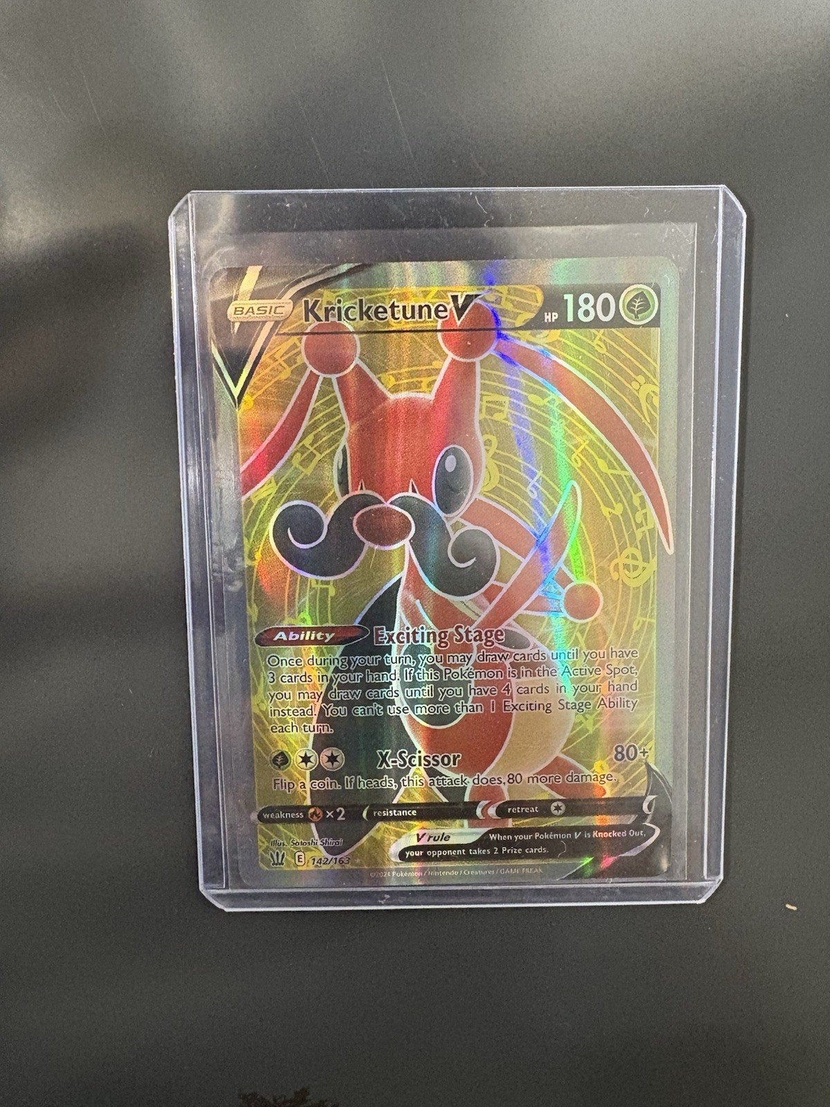 Pokémon TCG Kricketune v Battle Styles Holo Card 142/163 Full Art NM