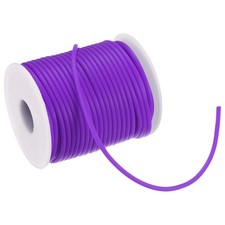 27.3 Yards 3mm Hollow Pipe Tubing Rubber Cord with 1.5mm Hole for DIY, Purple