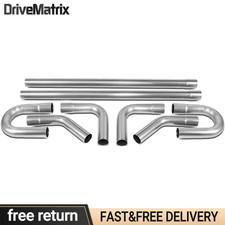 Universal 3 Inch Custom Exhaust Tubing Mandrel Pipe Straight U Bend Kit 8pieces