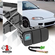 Dash Mounted Fog Light On/Off Power Control Switch Plug for 92-95 Honda Civic