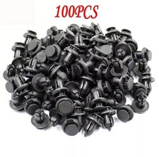 100pcs Bumper Clips 10mm Hood Fender Push Plastic Rivets Retainer Fasteners New