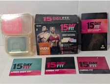 Zumba 15 Day Fit Workout Nutritional Weight Loss System 3 DVD Portion Containers