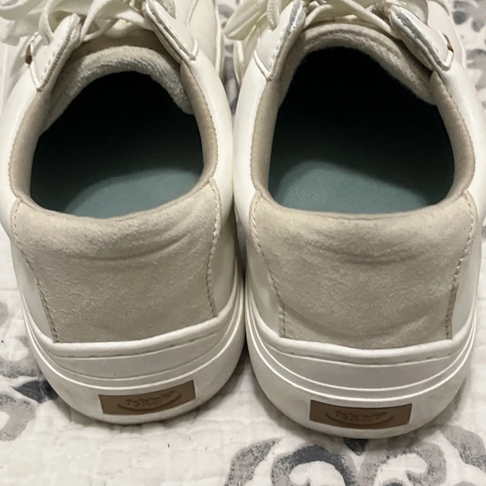 Dr. Scholl's Time Off Sneakers Women Size US 8.5M Wh Faux Leather Lace-Up Shoes - Image 4 of 4