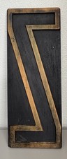Vintage Large Letterpress Z 20” X 6” Wooden From The UK