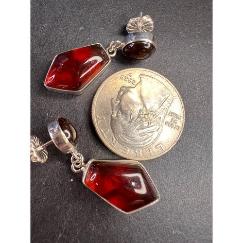 NEW Jay King Cognac Amber Sterling silver earrings - Picture 9 of 15