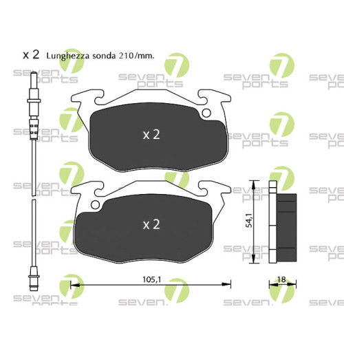 Plaquettes de frein 7 Seven Parts SVP17922 pour Citroën C4