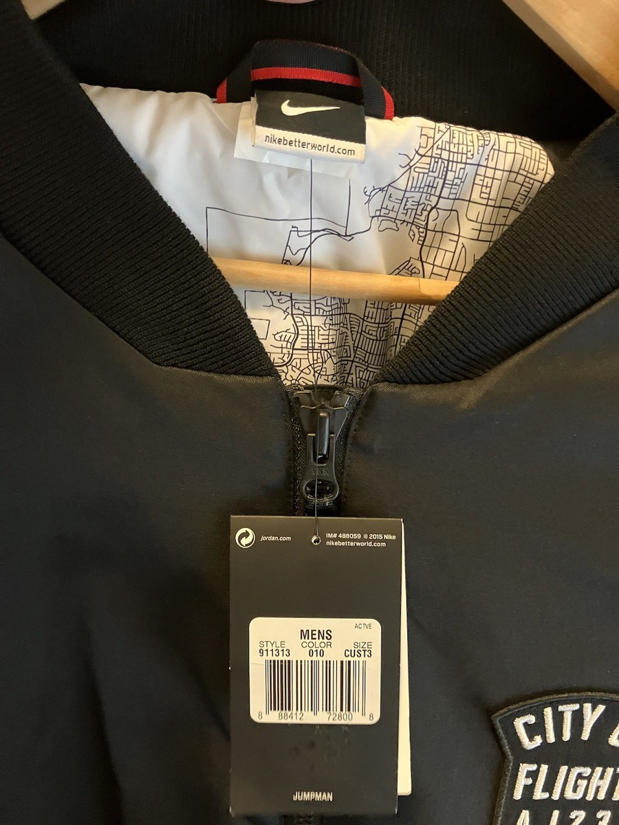 NWT Jordan Wings City Of Flight MA-1 Bomber Jacket LA All Sar Game